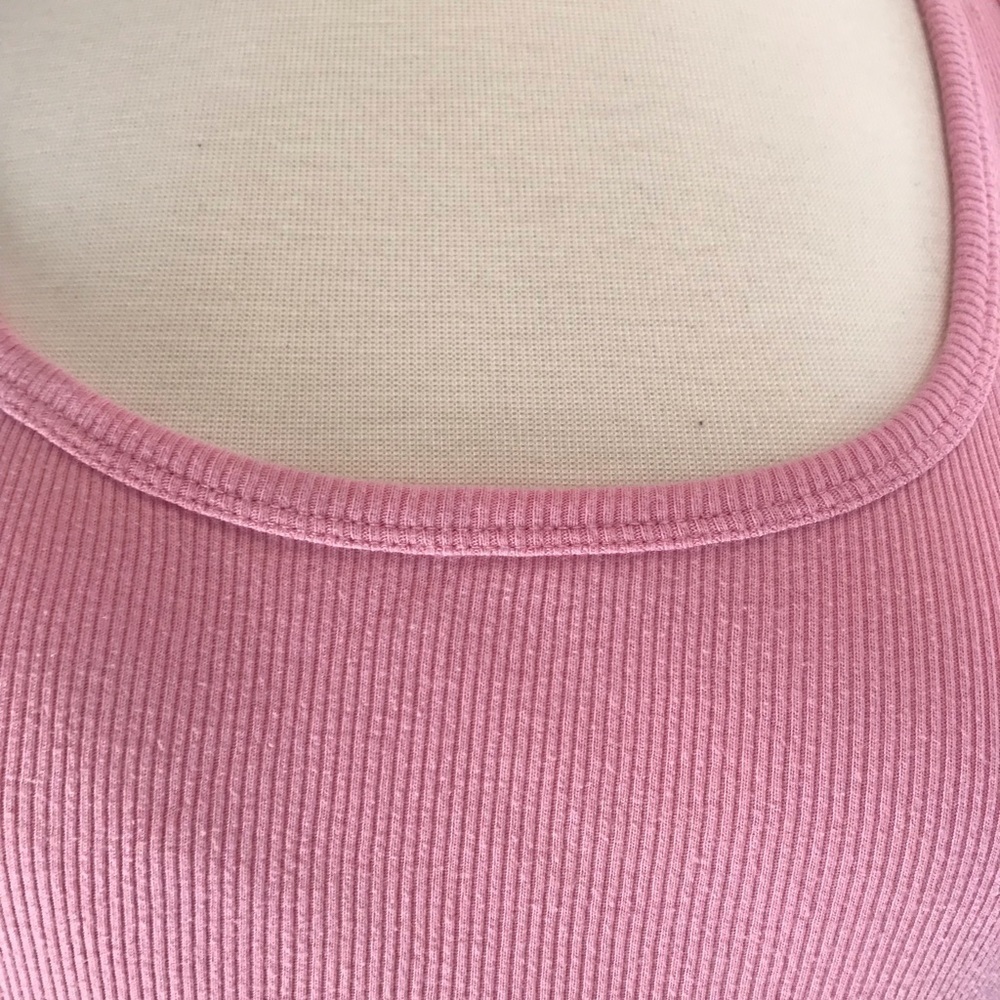 Pink Ribbed Tank - Picture 2 of 4